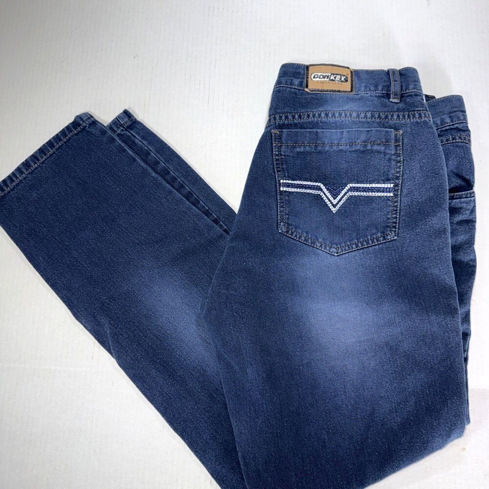 Vintage Cherokee Basic Jeans Size 36 Blue Acid Wash Denim Colombia Y2K Donkey